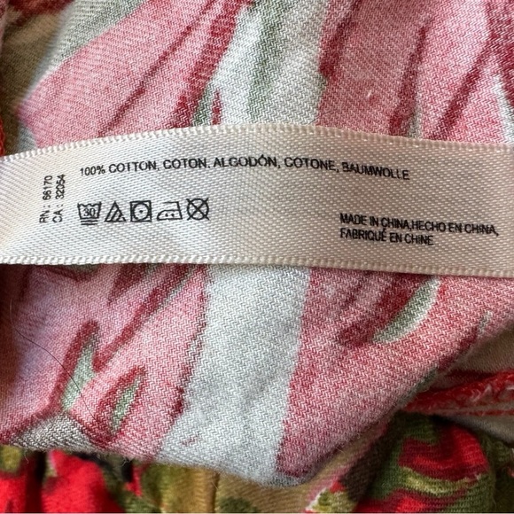 LILKA Anthropologie Doting Deer Red Green Jungle Lounge Pants - Size S - Picture 14 of 15